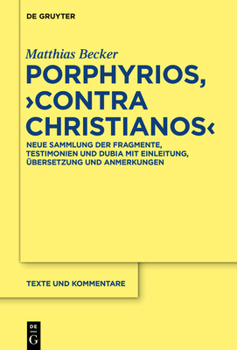 Hardcover Porphyrios, "Contra Christianos" [German] Book