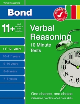 Paperback Bond 10 Minute Tests Verbal Reasoning 11-12+ Years Book