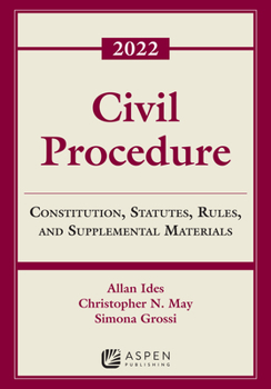 Paperback Civil Procedure: Constitution, Statutes, Rules, and Supplemental Materials, 2022 Book