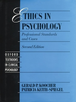 Hardcover Ethics in Psychology: Professional Standards and Cases Book