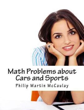 Paperback Math Problems about Cars and Sports Book