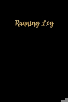 Paperback Running Log: Black Minimalist Daily Exercise Training Logbook And Gratitude Journal with Prompts, Runner Gifts for Him, Small Lined Book