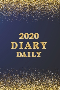 Daily Diary 2020: 365 Day Journal | Daily Diaries Per Page, Monthly Calendar and Gratitude Journal to Increase Productivity & Happiness | Hourly Schedule Planner | Royal Blue Glitter Cover