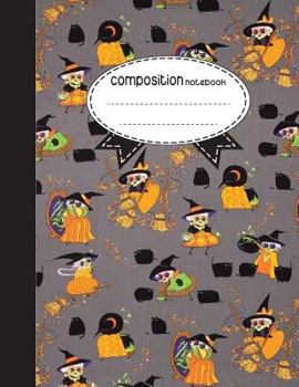 Paperback Composition Notebook, 8.5 x 11, 110 pages: Hellcat Halloween: (School Notebooks) Book