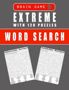 Paperback Extreme With 120 Puzzles Word Search: Book For Adults [Large Print] Book