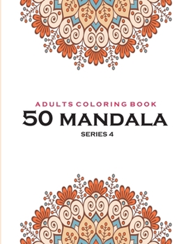 Paperback Adults Coloring Book 50 Mandala -Series 4: Coloring Book For Adults: 50 Mandala Template: Light blue cover Book