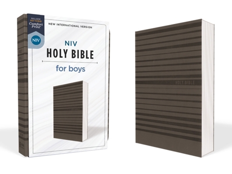 Imitation Leather Niv, Holy Bible for Boys, Soft Touch Edition, Leathersoft, Gray, Comfort Print Book