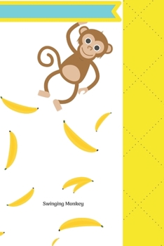 Paperback Swinging Monkey Banana Lined Blank Animal Lovers Journal Notebook Diary for Girls and Women Book