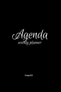 Agenda - Weekly Planner 2021 Black Cover 136 pages 6x9-inches