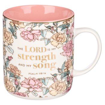 Misc. Mug Ceramic My Strength and My Song Psalm 118:14 Book