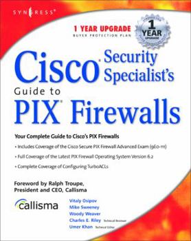 Paperback Cisco Security Specialist's Guide to Pix Firewall Book