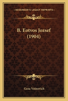 Paperback B. Eotvos Jozsef (1904) [Hungarian] Book