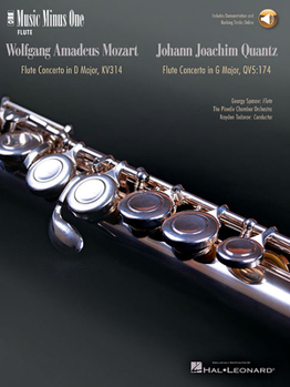 Hardcover Mozart - Flute Concerto No. 2 in D Major, K. 314; Quantz - Flute Concerto in G Major (Book/Online Audio) Book