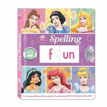 Hardcover Disney Princess Spelling Fun: With Audio Download Book