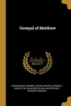 Paperback Gosepal of Matthew Book