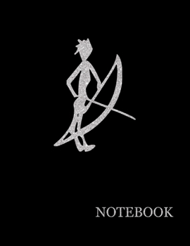 Brilliant Silver Human Pictographic Black Notebook| Brilliant Silver Ancient Hunter Black Notebook Grid Sturdy High Quality Premium White Paper 8.5x11 ... For Man| Journal For Work (Luxury Silver)
