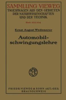 Paperback Automobilschwingungslehre [German] Book