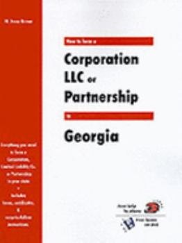 Paperback How to Form a Corporation LLC or Partnership in Georgia Book
