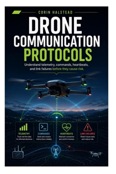 Paperback Drone Communication Protocols: Understand telemetry, commands, heartbeats, and link failures before they cause risk. Book
