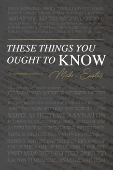 Paperback These Things You Ought To Know Book