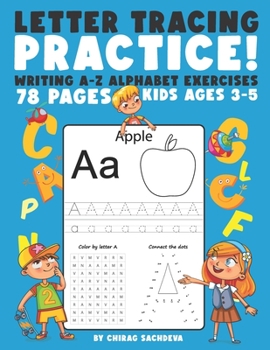 Paperback Letter Tracing Practice!: For Kids Ages 3+ Book