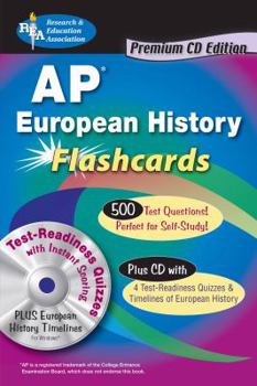 Paperback AP European History Flashcards: Premium Edition [With CDROM] Book