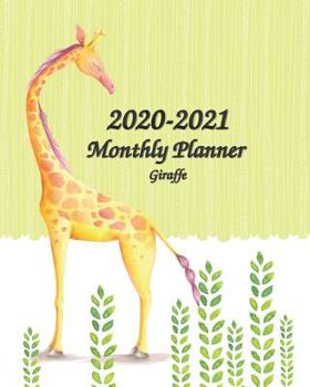 Paperback 2020-2021 Giraffe Monthly Planner: 8"x10" - 2 Year Planner Holidays - 60-Month Planner Calendar - See it Bigger and Plan Ahead Goal and Productivity P Book