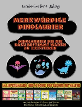 Paperback Lernb?cher f?r 4-J?hrige: Merkw?rdige Dinosaurier - Ausschneiden und Einf?gen [German] Book