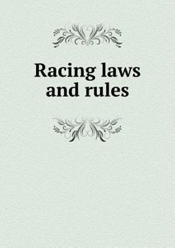 Paperback Racing laws and rules Book