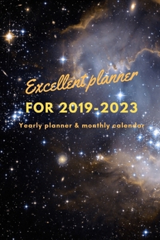 Excellent planner for 2019-2023 Yearly planner and monthly calendar