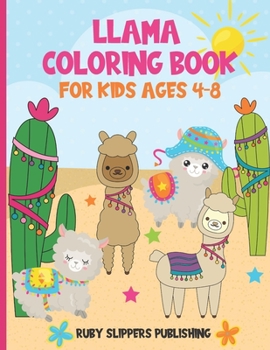 Paperback Llama Coloring Book For Kids Ages 4-8: A Cute Llama Gift For Girls And Boys With 20 Coloring Designs Book