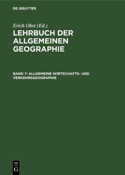 Hardcover Allgemeine Wirtschafts- und Verkehrsgeographie [German] Book