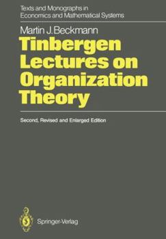 Paperback Tinbergen Lectures on Organization Theory Book