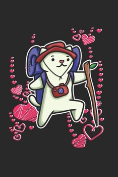 Paperback Hiking Heart Cat Notebook: Graph Paper Journal 6x9 - 120 Pages Book