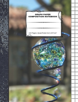 Graph Paper Composition Notebook: 110 Pages | Quad Ruled 4x4 | 8.5" x 11": Marbles Large Notebook with Grid Paper | Math Notebook For Students
