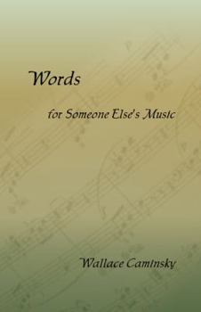 Paperback Words for Someone Else's Music Book