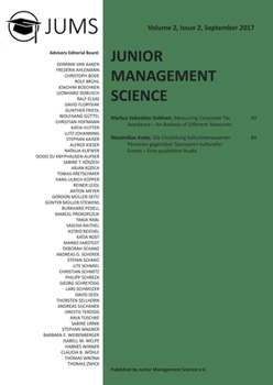 Paperback Junior Management Science, Volume 2, Issue 2, September 2017 [German] Book