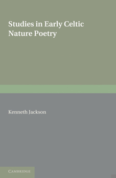 Paperback Studies in Early Celtic Nature Poetry Book