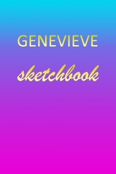 Genevieve: Sketchbook | Blank Imaginative Sketch Book Paper | Pink Blue Gold Custom Letter G Personalized Cover | Teach & Practice Drawing for ... Doodle Pad | Create, Imagine & Learn to Draw