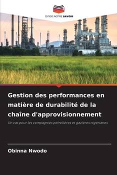 Gestion des performances en matière de durabilité de la chaîne d'approvisionnement (French Edition)