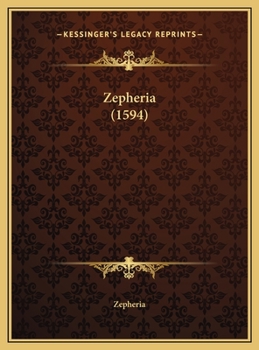 Hardcover Zepheria (1594) Book