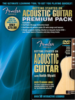 Paperback Fender Presents Getting Started on Acoustic Guitar - Premium Pack [With DVD] Book