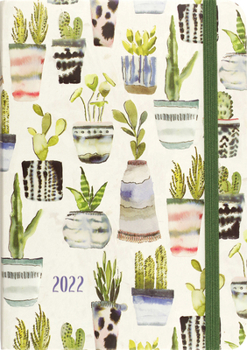 Hardcover 2022 Watercolor Succulents Weekly Planner (16-Month Engagement Calendar) Book