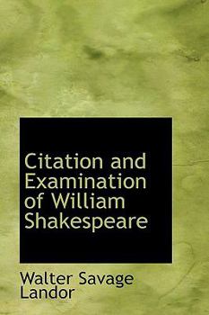 Paperback Citation and Examination of William Shakespeare Book
