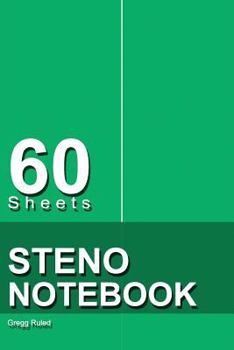 Paperback Steno Notebook: 6" x 9", 60 Sheets, Writing Pad for Notes, Gregg Ruled, (Green)-[Professional Binding] Book