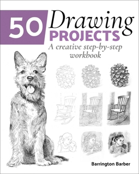 Paperback 50 Drawing Projects: A Creative Step-By-Step Workbook Book