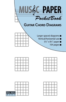 Paperback MUSIC PAPER PocketBook - Guitar Chord Diagrams Book