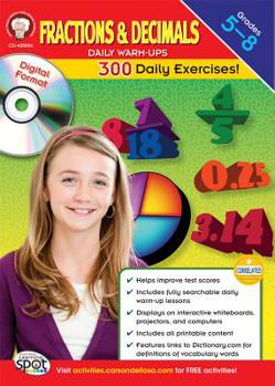Office Product Fractions & Decimals Daily Warm-Ups CD-Rom, Grades 5 - 8 Book