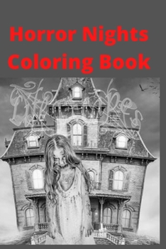 Paperback Horror Nights Coloring Book [Large Print] Book