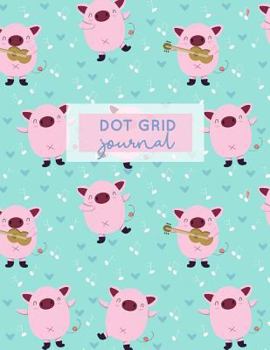 Paperback Dot Grid Journal: Dotted Grid Notebook Journal - Large A4 - Cute Ukulele Pigs Book